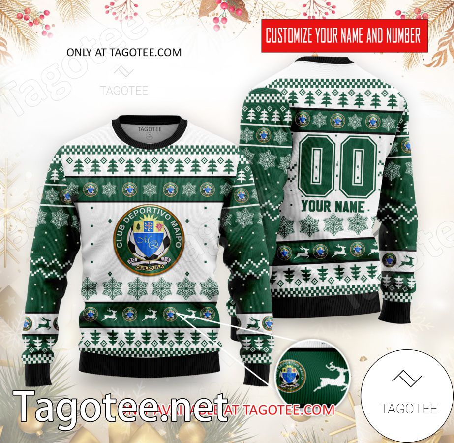 Deportes Maipo Quilicura Custom Ugly Christmas Sweater - EmonShop