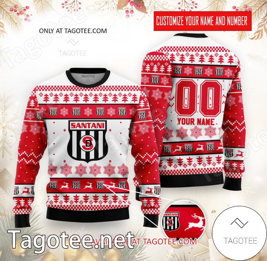 Deportivo Santaní Custom Ugly Christmas Sweater - EmonShop