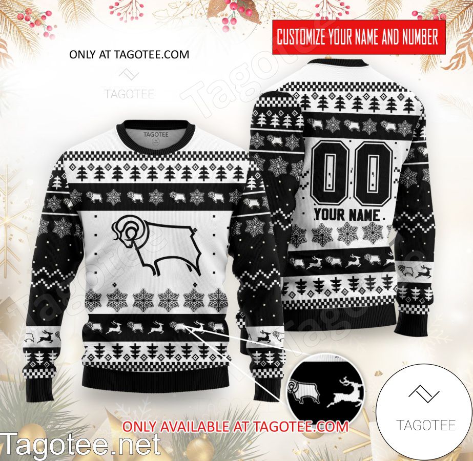 Derby County Custom Ugly Christmas Sweater