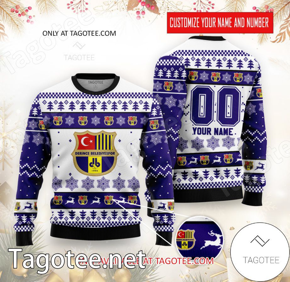 Derince Belediyespor Custom Ugly Christmas Sweater - EmonShop