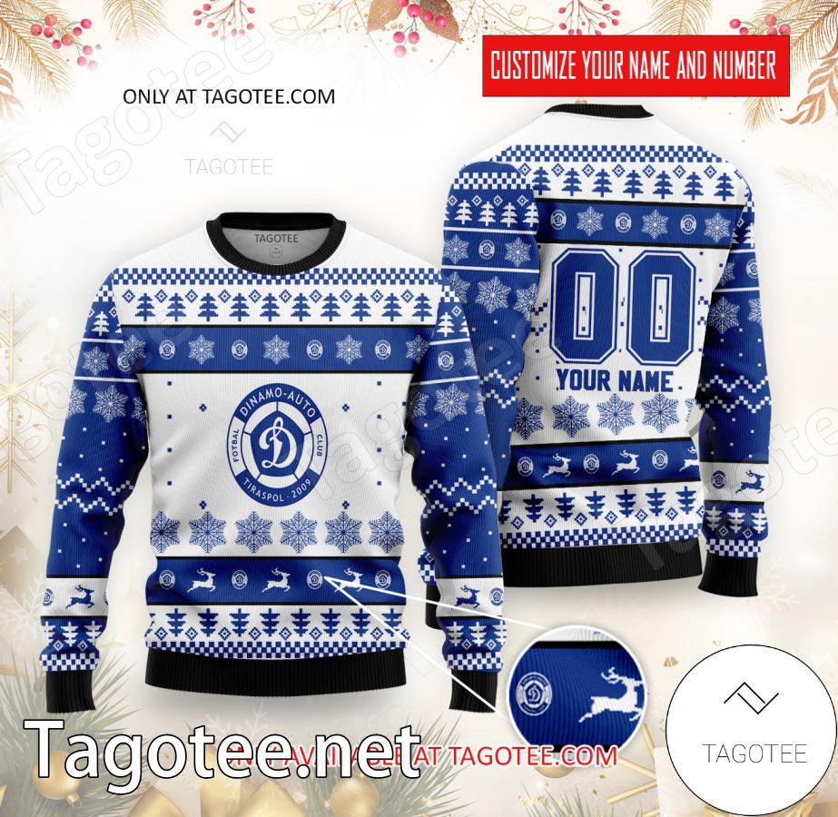 Dinamo-Auto Tiraspol Custom Ugly Christmas Sweater - MiuShop