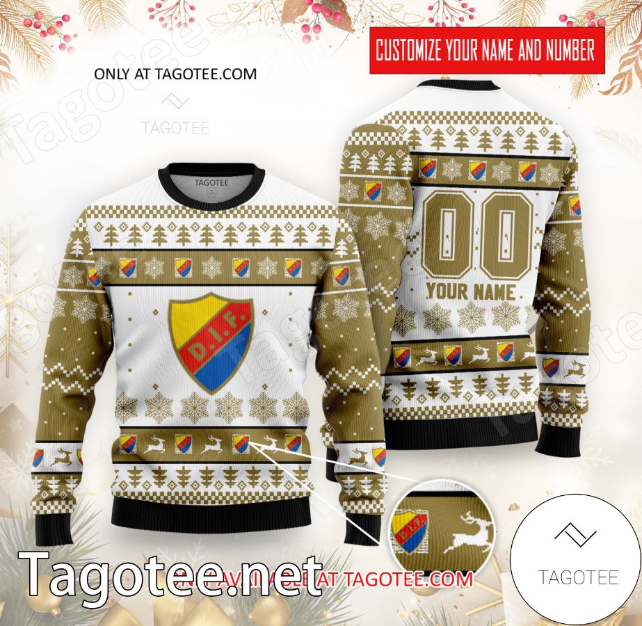 Djurgarden Hockey Custom Ugly Christmas Sweater - BiShop