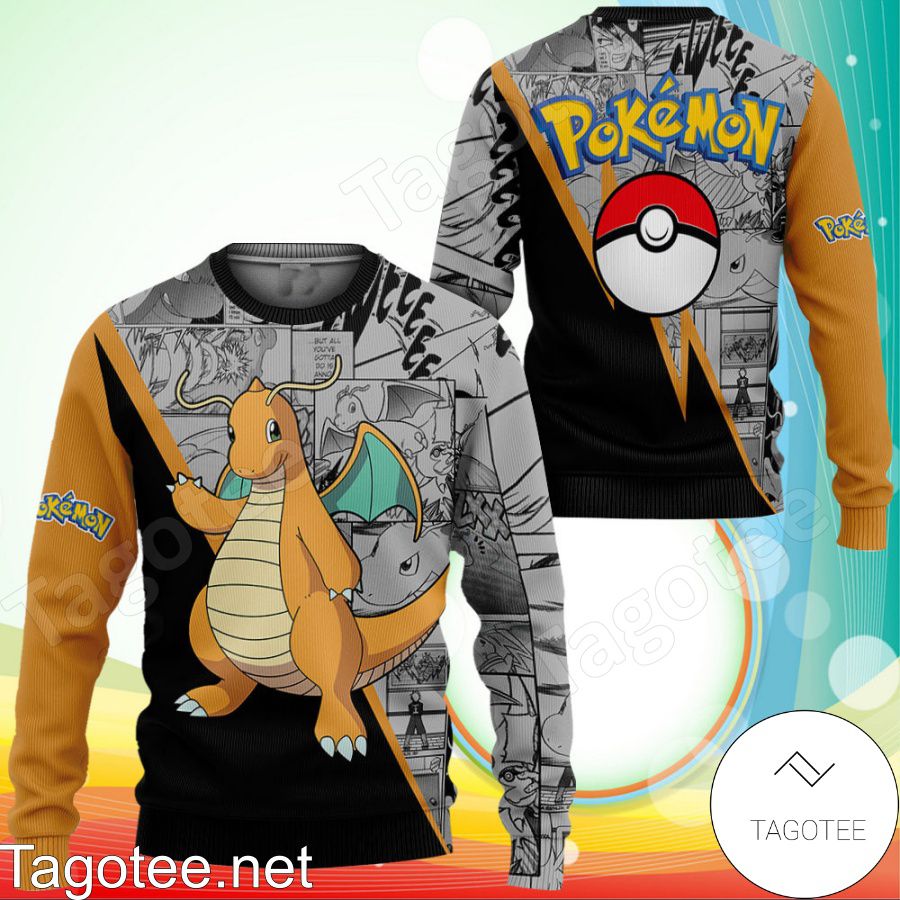 Dragonite Pokemon Manga Anime Manga Holiday Ugly Christmas Sweater