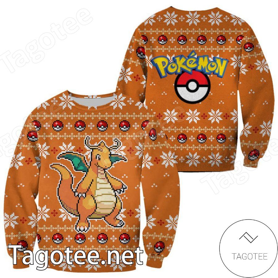 Dragonite Pokemon Xmas Ugly Christmas Sweater