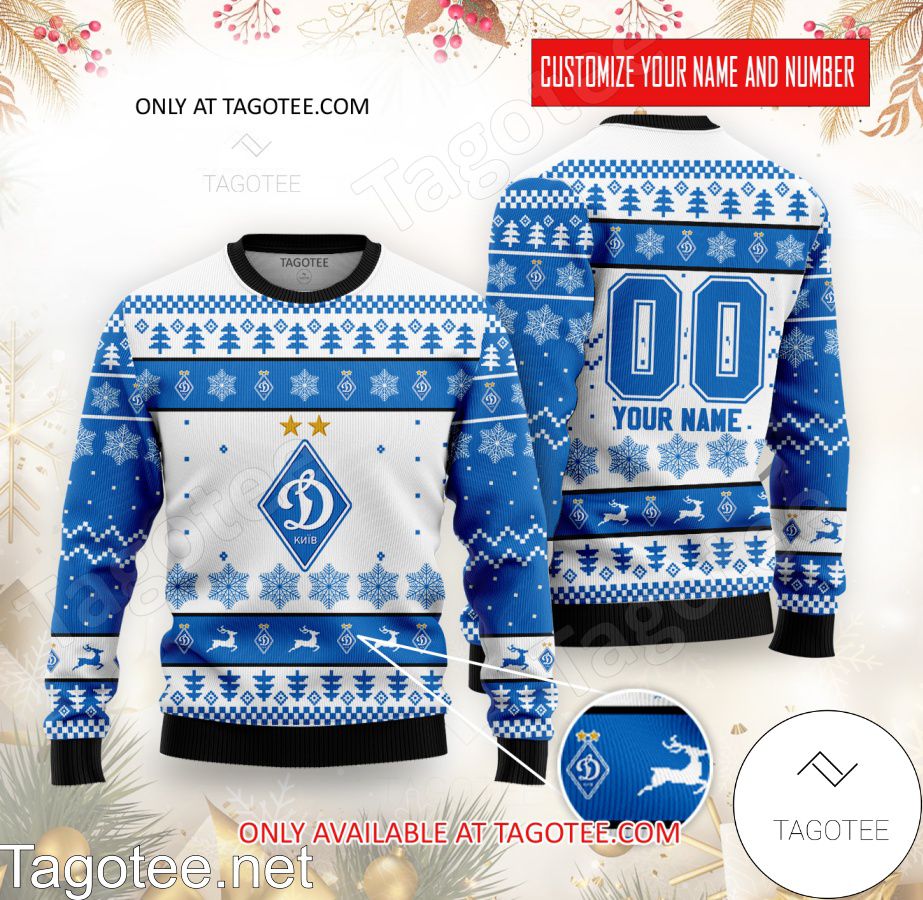 Dynamo Kyiv Custom Ugly Christmas Sweater - BiShop