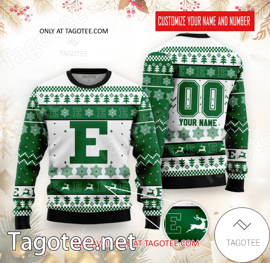 Eastern Michigan College Rugby Custom Ugly Christmas Sweater - BiShop