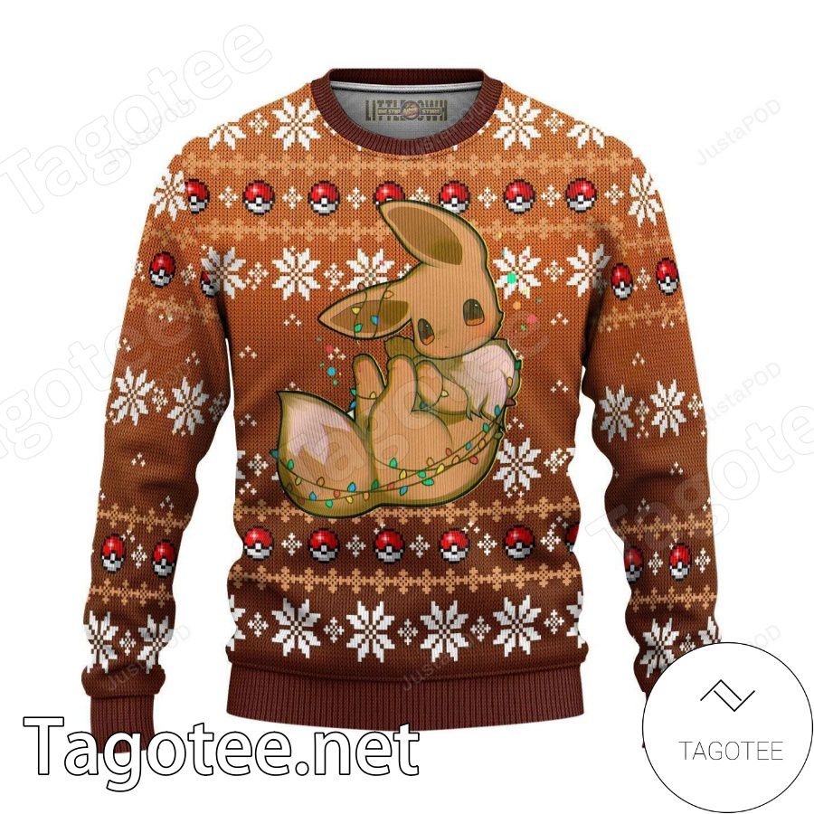 Eevee Pokemon Anime Manga Xmas Ugly Christmas Sweater