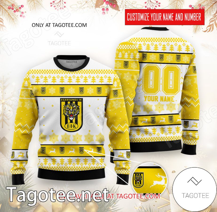 Egersunds IK Custom Ugly Christmas Sweater - EmonShop