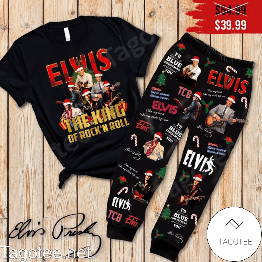 Elvis The King Of Rock 'n Roll Pajamas Set