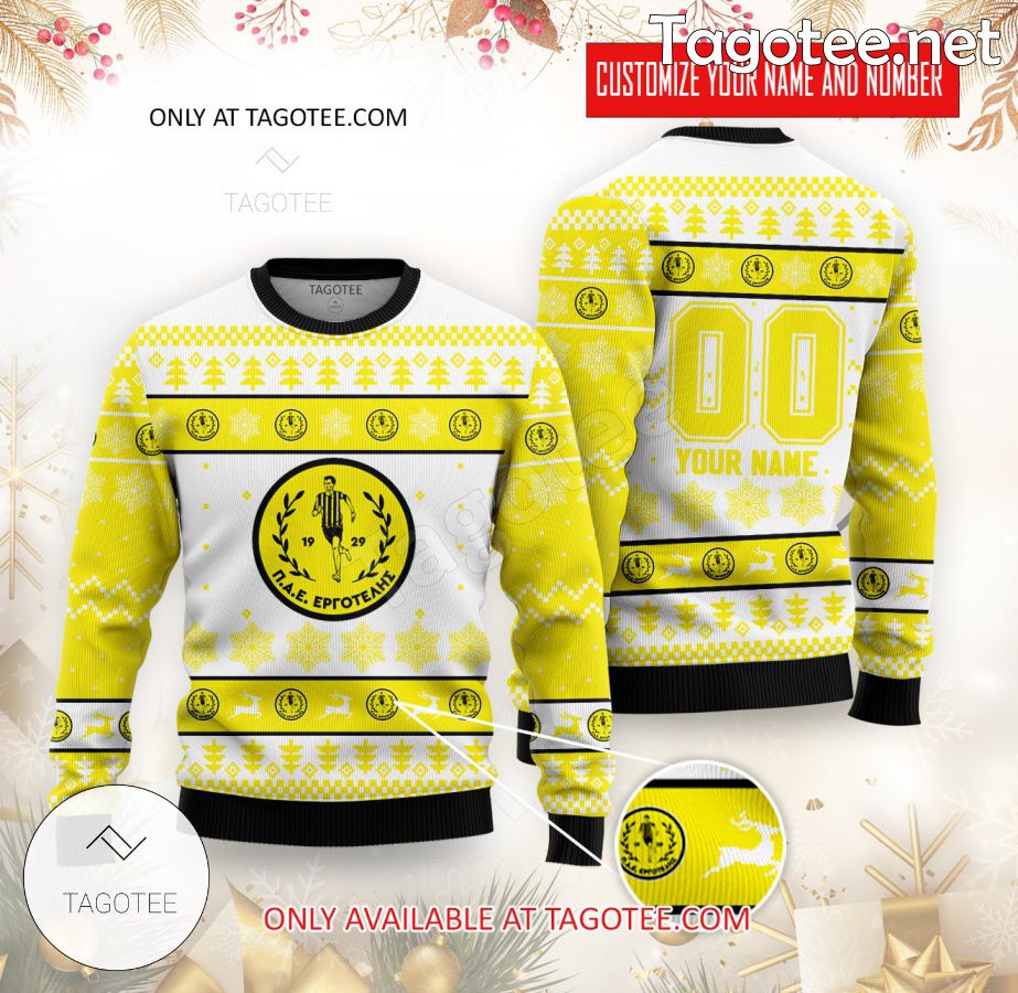 Ergotelis Custom Ugly Christmas Sweater - EmonShop