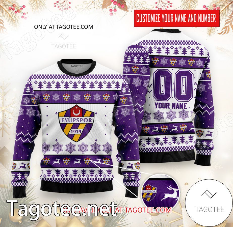 Eyüpspor Custom Ugly Christmas Sweater - EmonShop