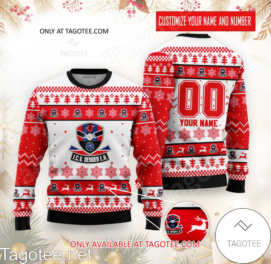 F.C.V. Dender E.H. Custom Ugly Christmas Sweater - BiShop