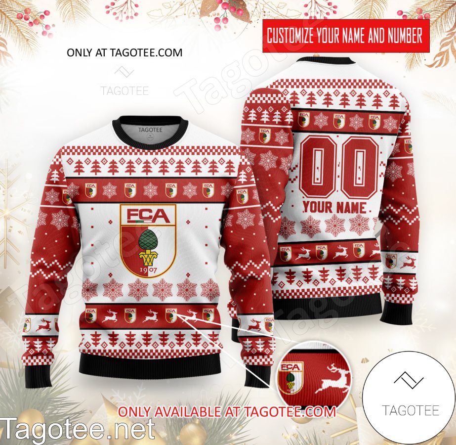 FC Augsburg Custom Ugly Christmas Sweater - BiShop