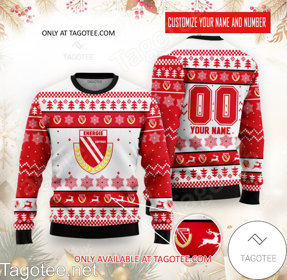 FC Energie Cottbus Custom Ugly Christmas Sweater - BiShop