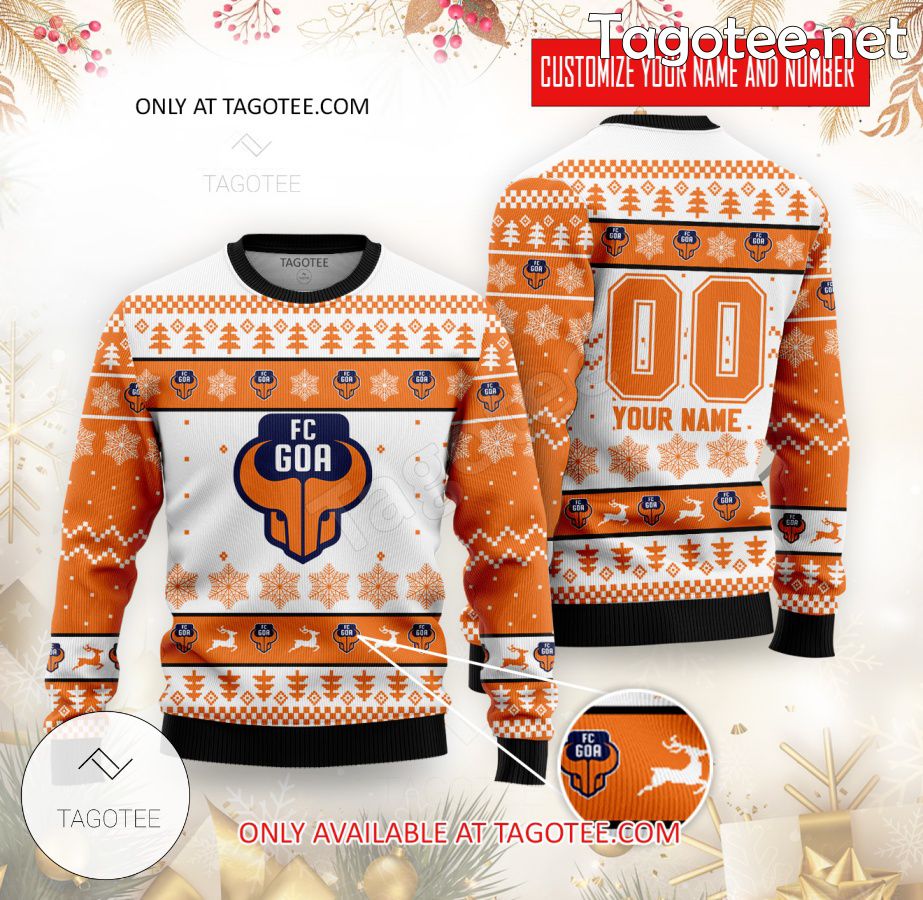 FC Goa Custom Ugly Christmas Sweater - EmonShop