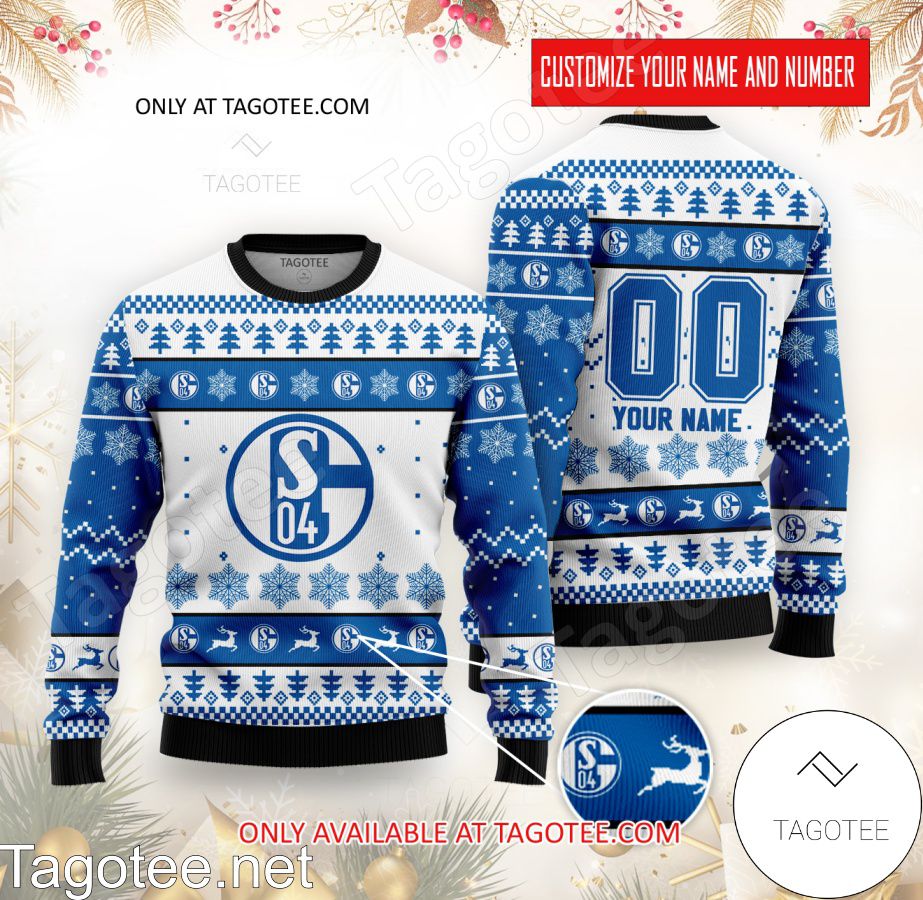 FC Schalke 04 Custom Ugly Christmas Sweater - BiShop