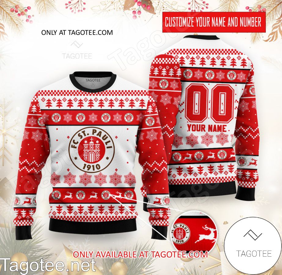 FC St. Pauli Custom Ugly Christmas Sweater - BiShop