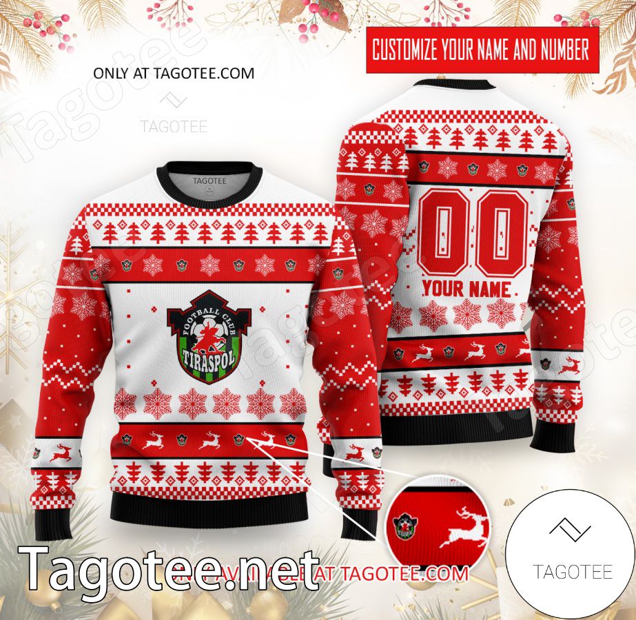 FC Tiraspol Custom Ugly Christmas Sweater - MiuShop