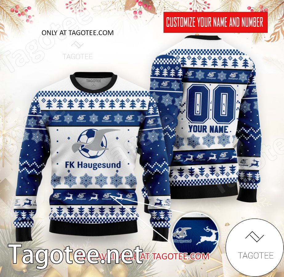 FK Haugesund Custom Ugly Christmas Sweater - EmonShop