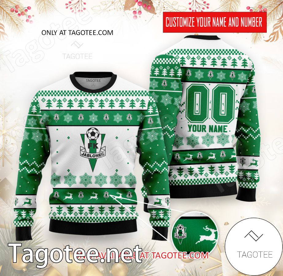 FK Jablonec Custom Ugly Christmas Sweater - EmonShop