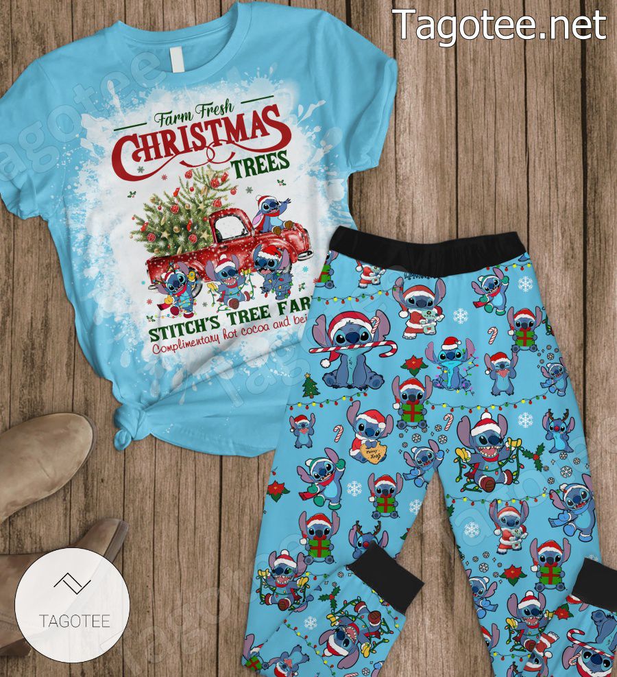 Farm Fresh Christmas Trees Stitch's Tree Farm Pajamas Set