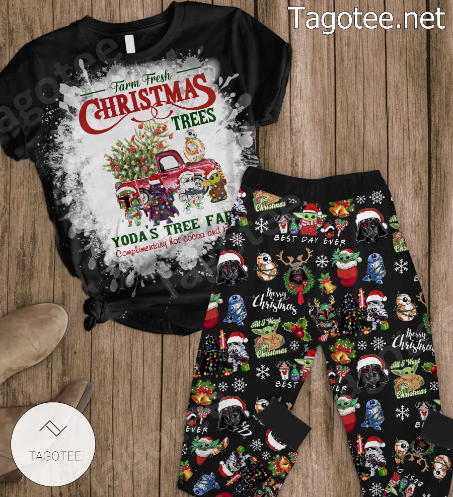 Farm Fresh Christmas Trees Yoda's Tree Farm Pajamas Set a