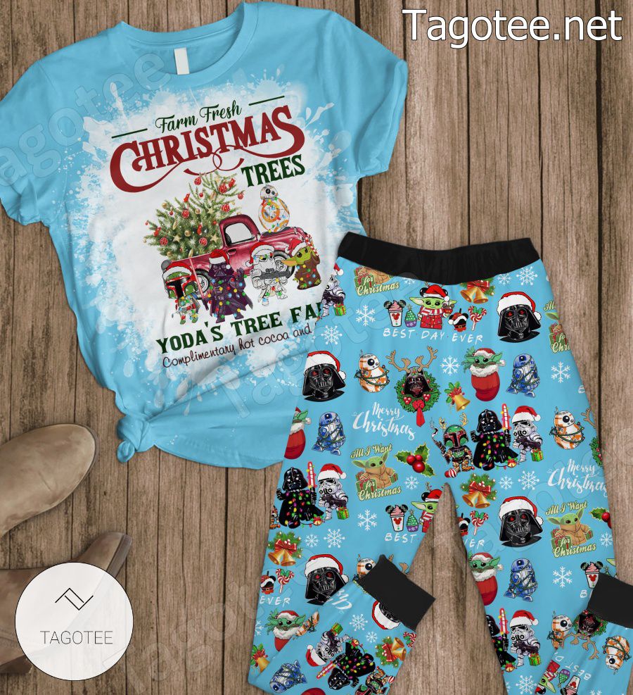 Farm Fresh Christmas Trees Yoda's Tree Farm Pajamas Set