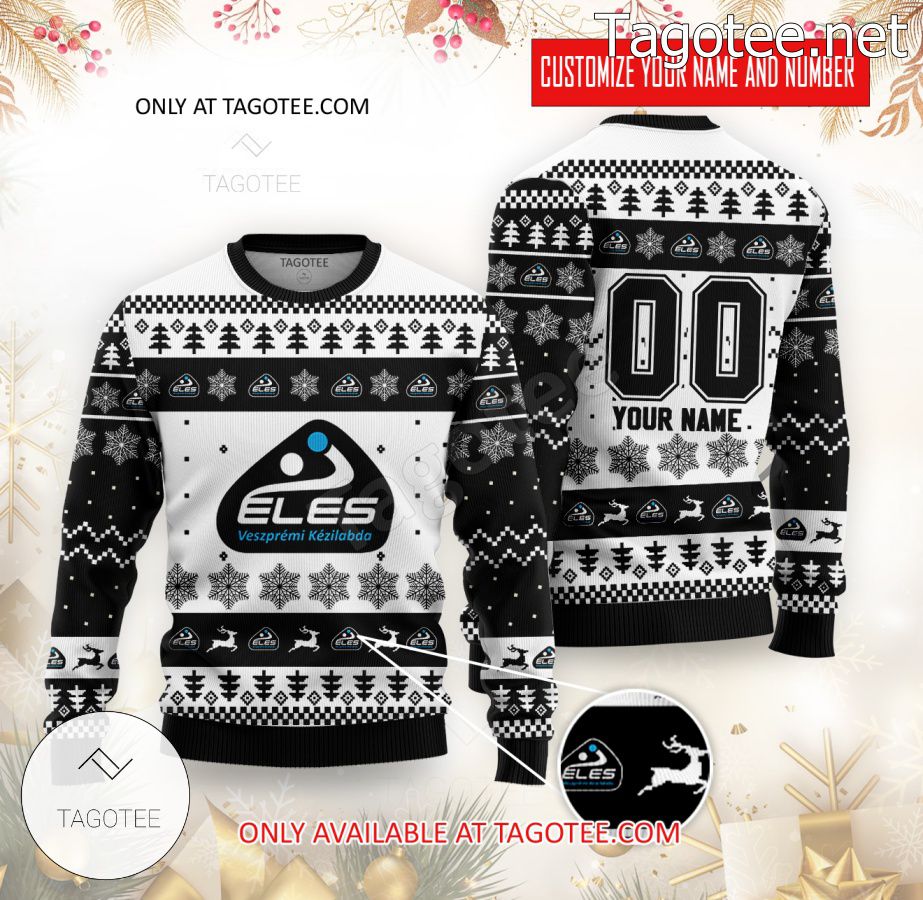 Fejer B.A.L-Veszprem Handball Custom Ugly Christmas Sweater - BiShop