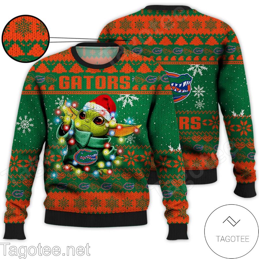 Florida Gators Baby Yoda Star Wars NCAA Ugly Christmas Sweater