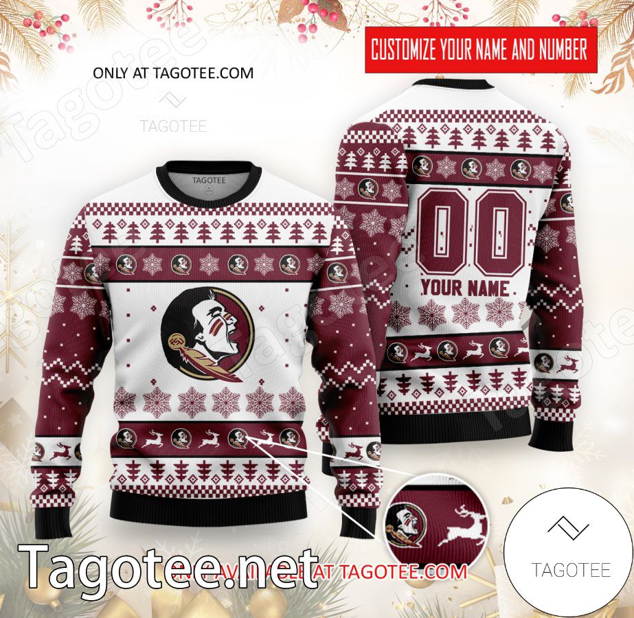 Florida State College Rugby Custom Ugly Christmas Sweater - BiShop