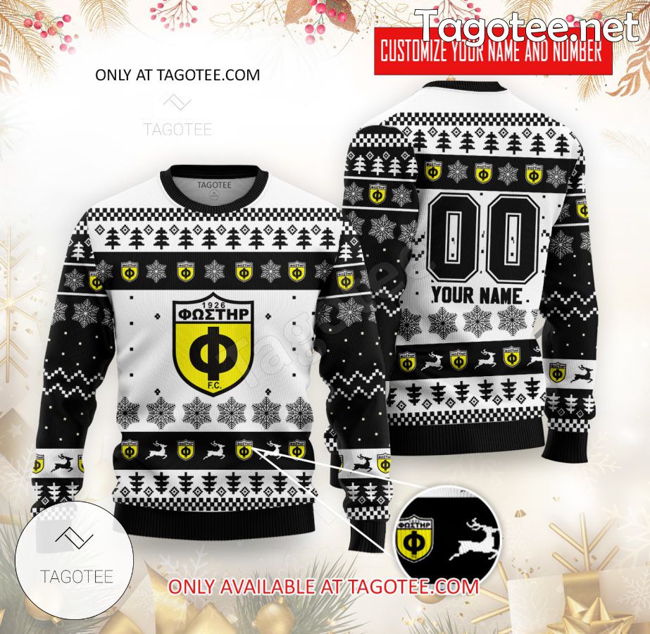 Fostiras FC Custom Ugly Christmas Sweater - EmonShop