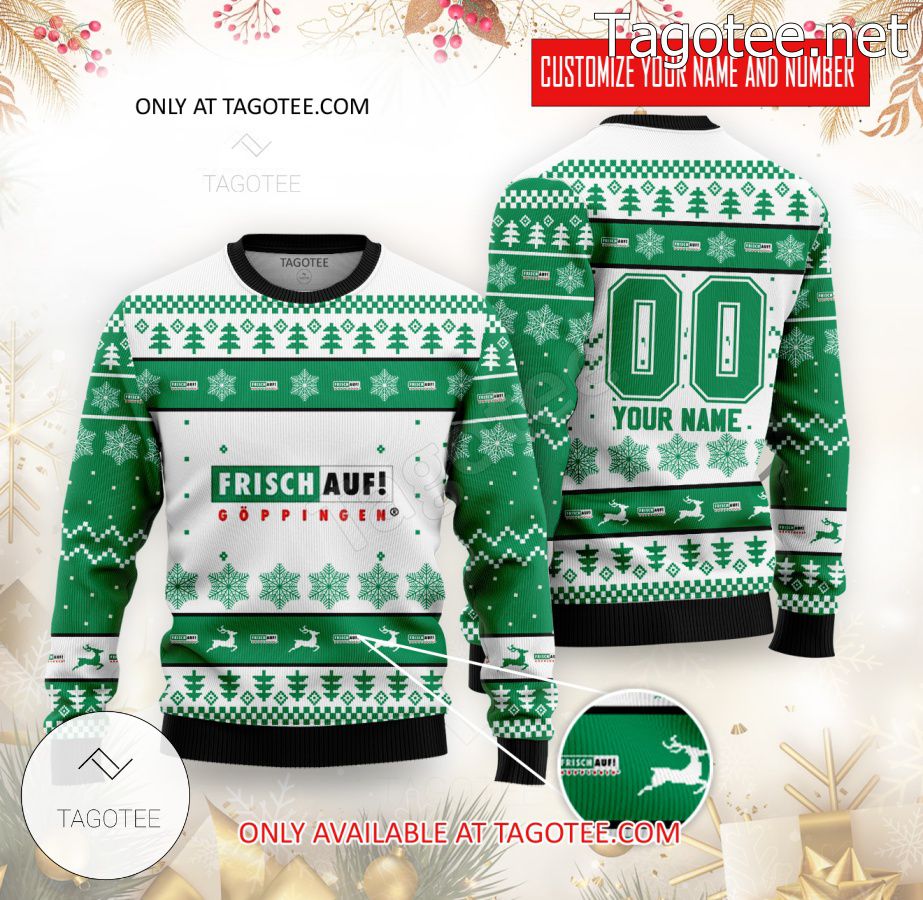 Frisch Auf Göppingen Handball Custom Ugly Christmas Sweater - BiShop