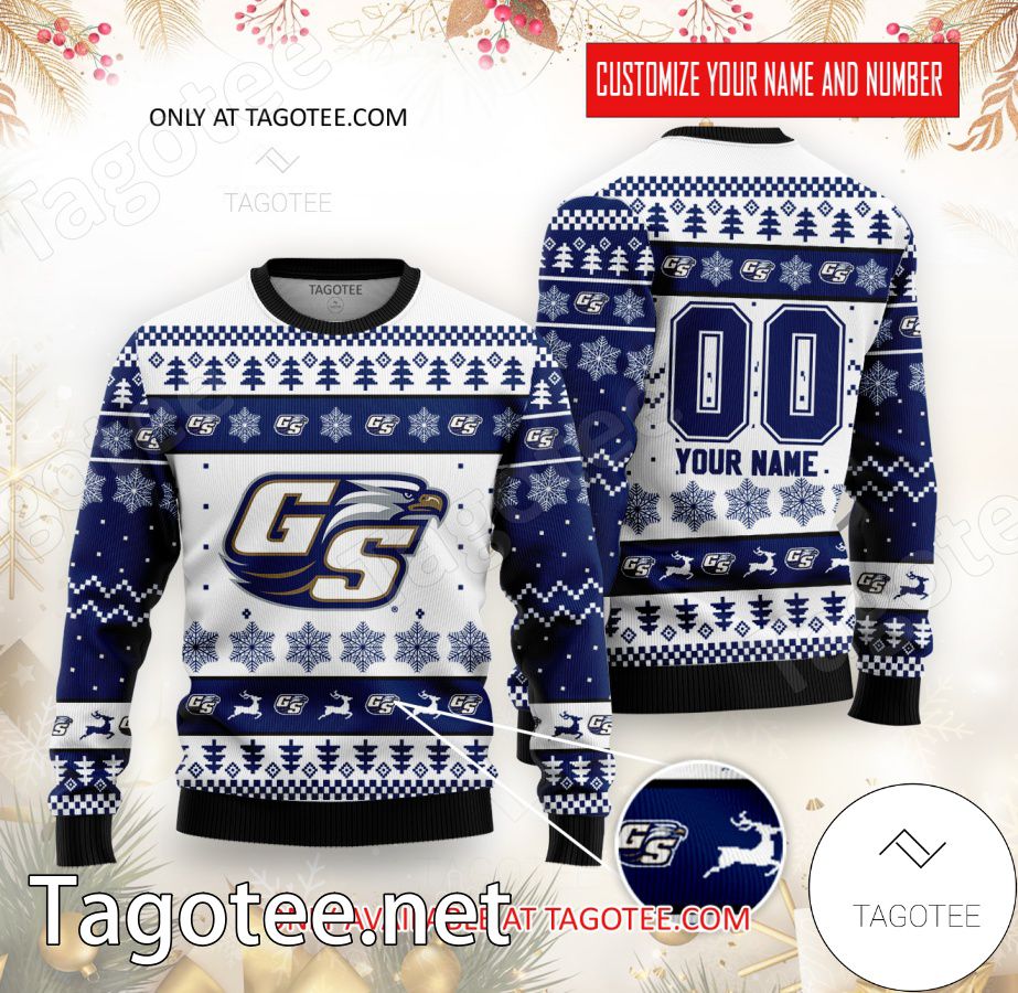 Georgia Southern College Rugby Custom Ugly Christmas Sweater - BiShop