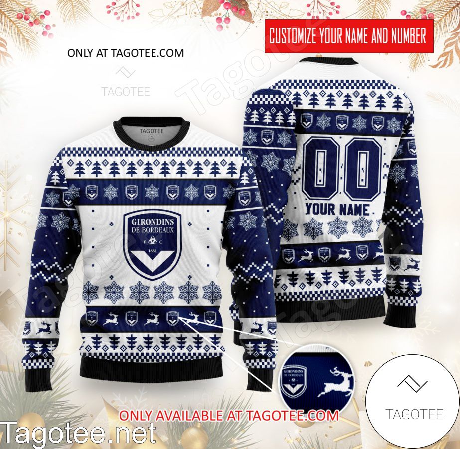 Girondins de Bordeaux Custom Ugly Christmas Sweater