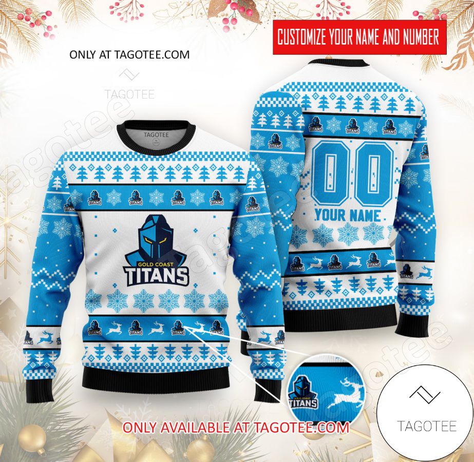 Gold Coast Titans Custom Ugly Christmas Sweater - EmonShop