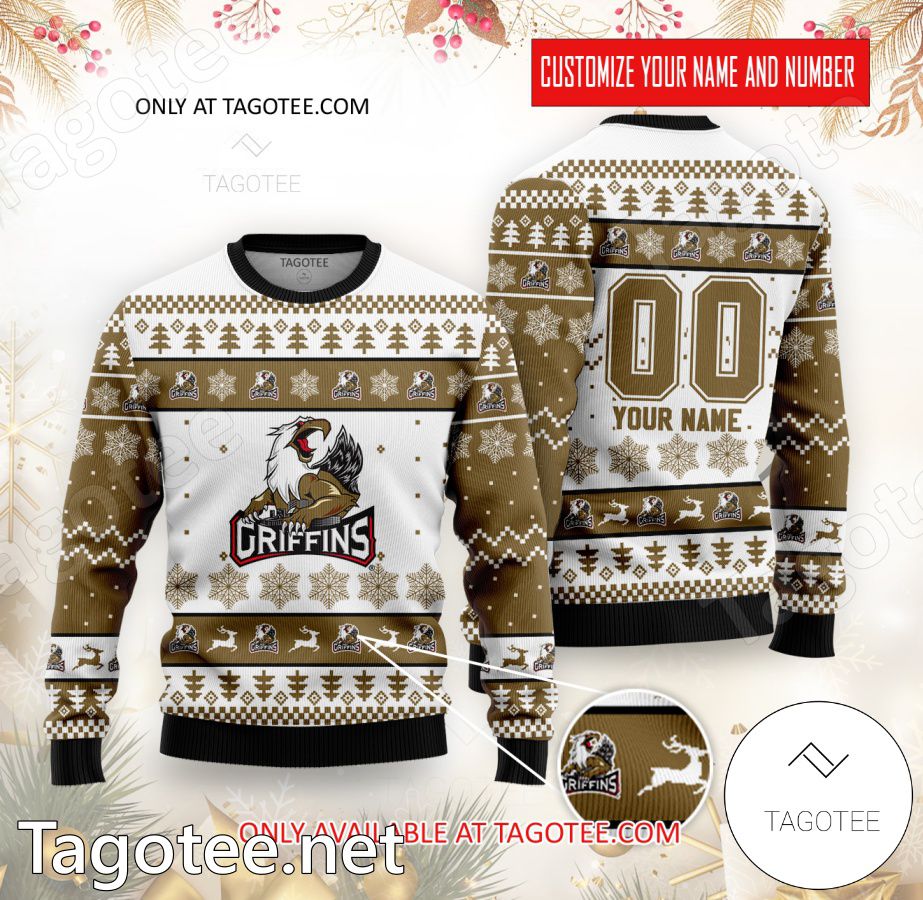 Grand Rapids Griffins Hockey Custom Ugly Christmas Sweater - BiShop