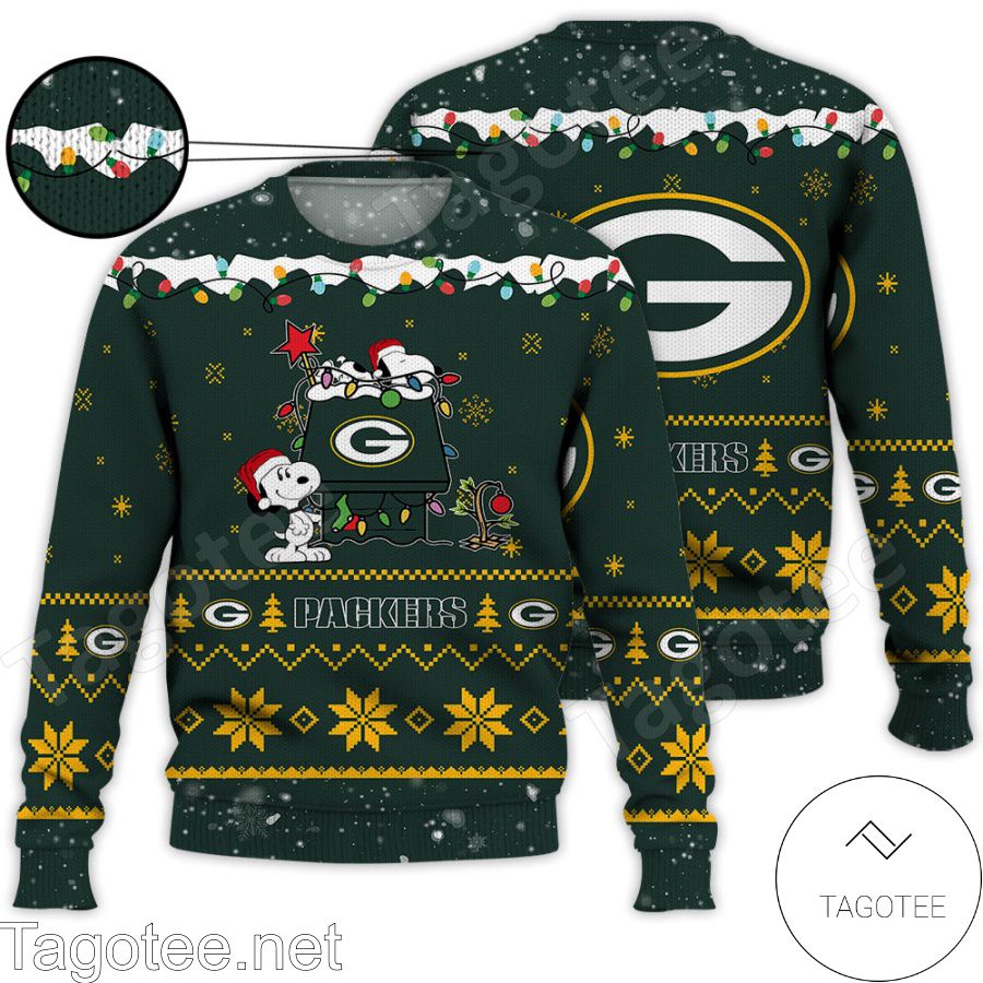 Green Bay Packers Snoopy NFL Ugly Christmas Sweater