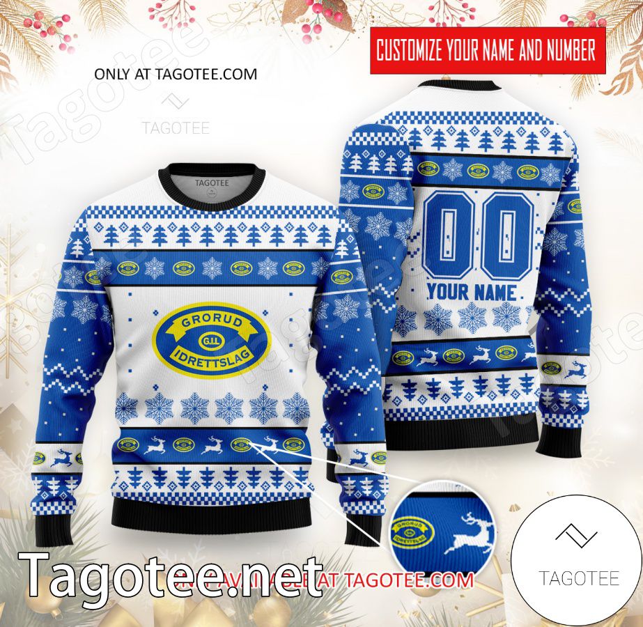 Grorud IL Custom Ugly Christmas Sweater - EmonShop