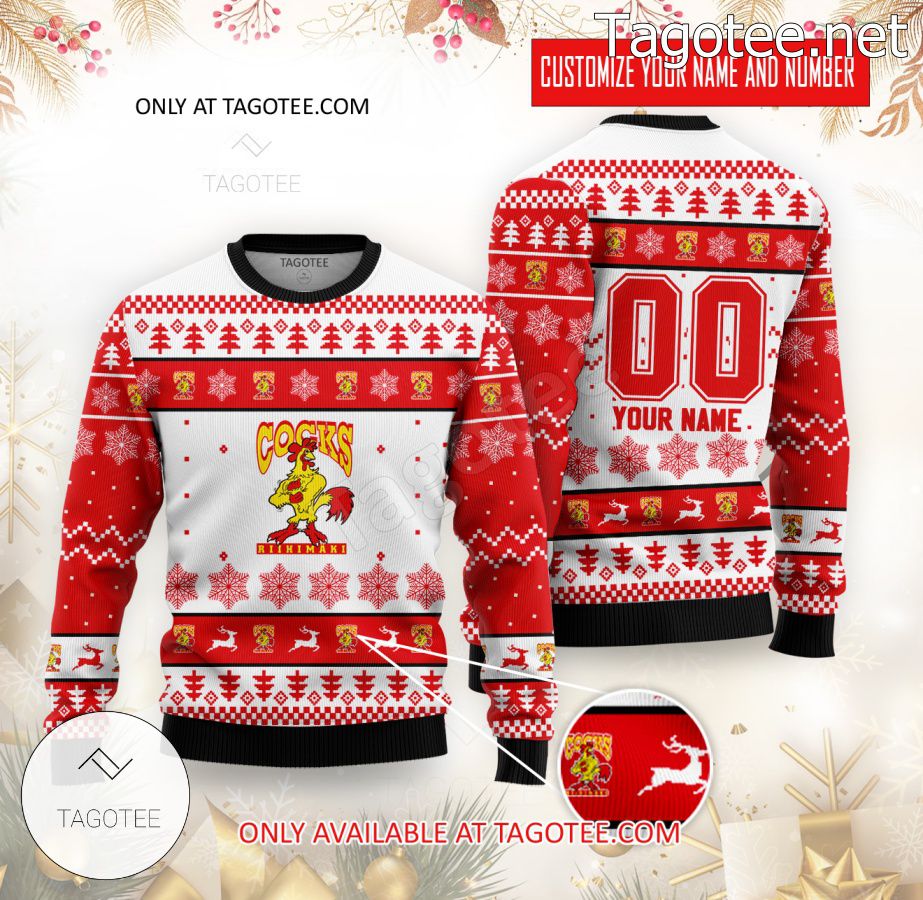 HC Cocks Handball Custom Ugly Christmas Sweater - BiShop