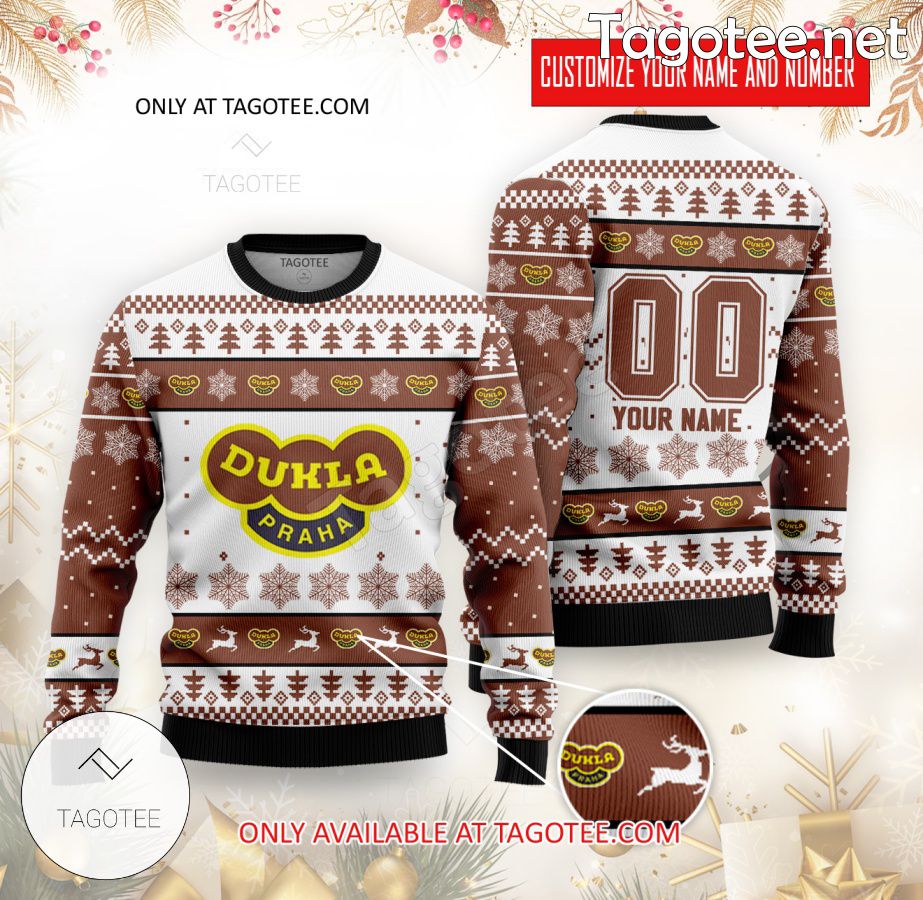 HC Dukla Praha Handball Custom Ugly Christmas Sweater - BiShop