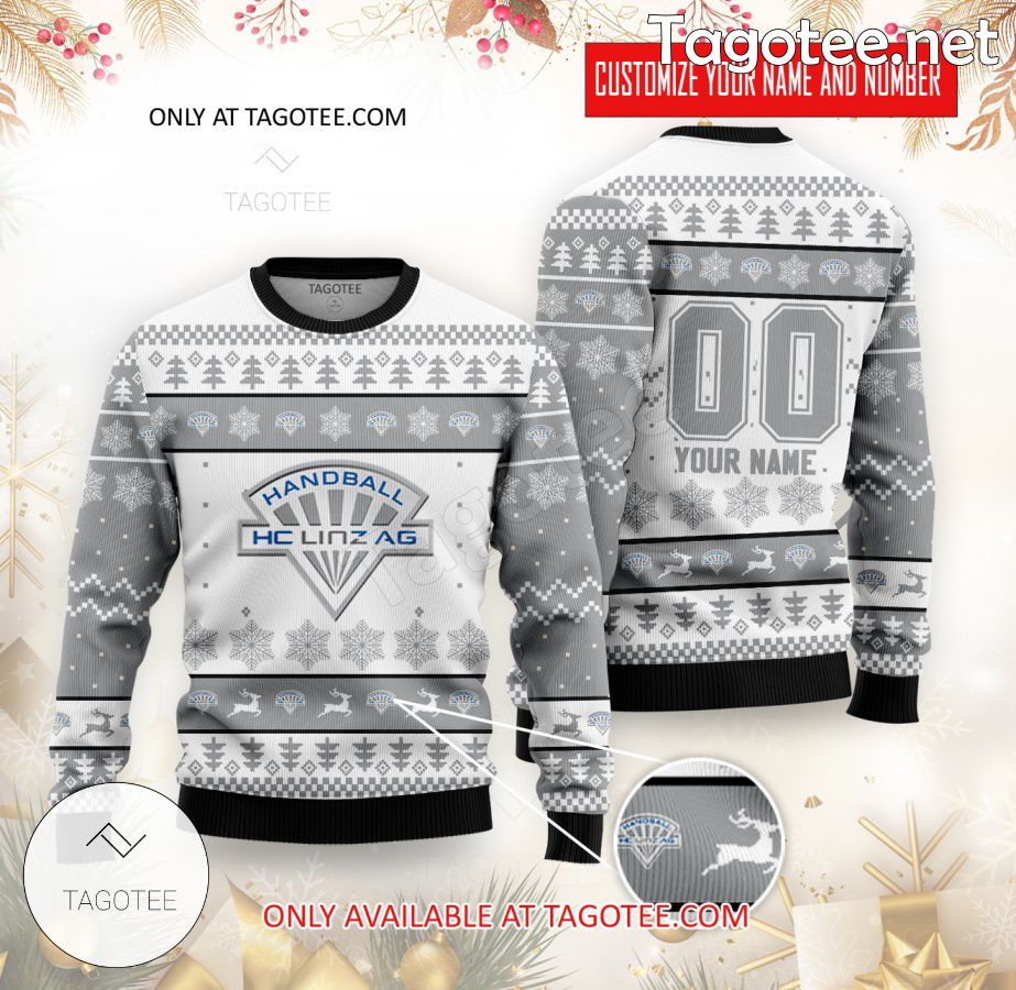 HC Linz AG Handball Custom Ugly Christmas Sweater - BiShop