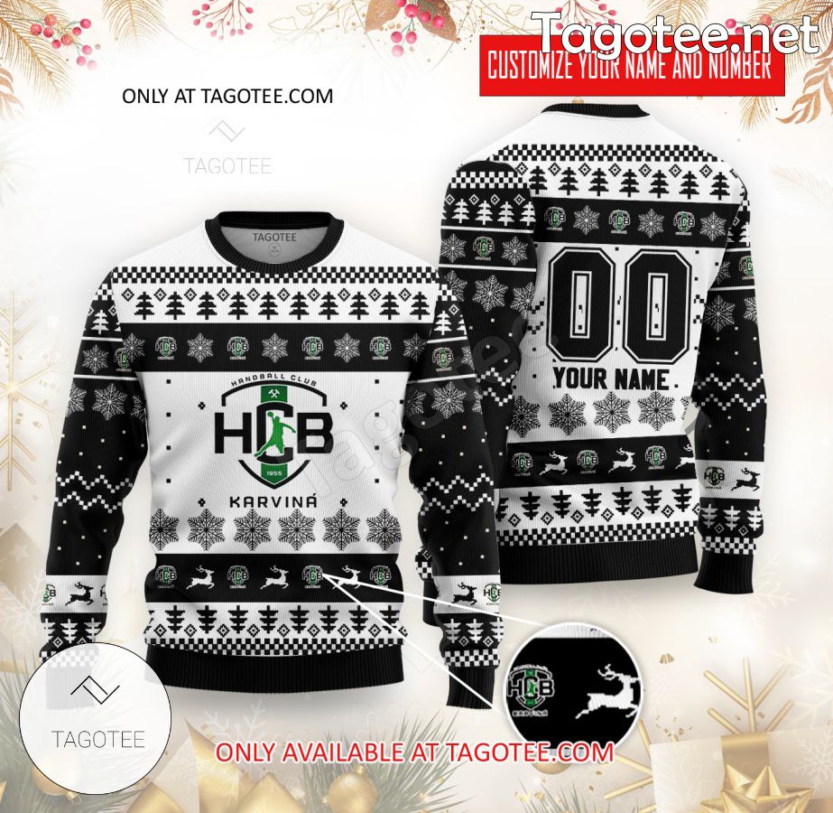 HCB Karvina Handball Custom Ugly Christmas Sweater - BiShop