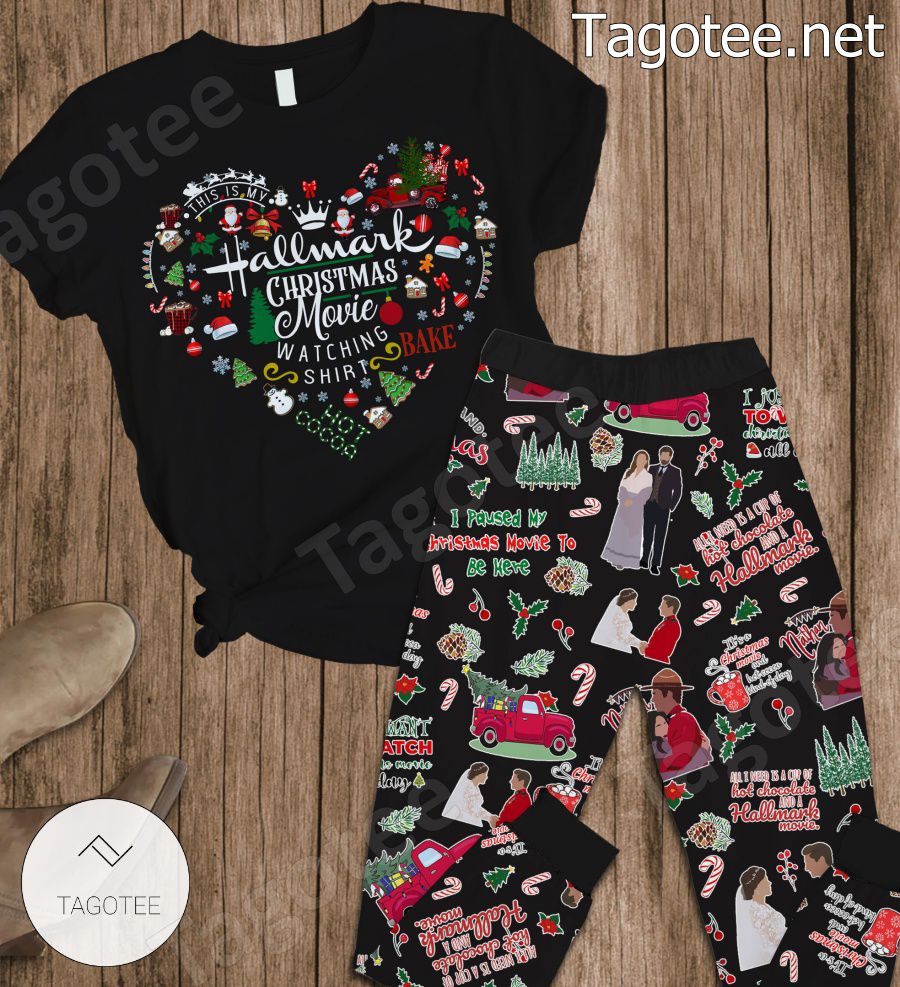 Hallmark Christmas Movie Watching Pajamas Set Heart Pajamas Set