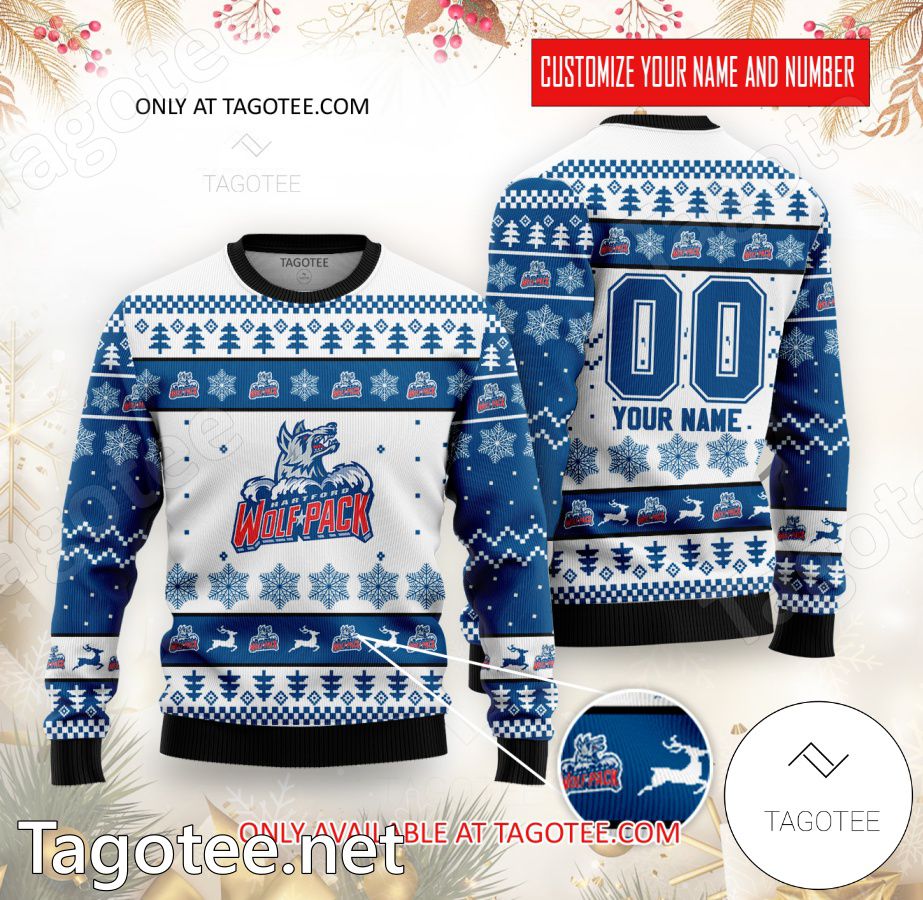 Hartford Wolf Pack Hockey Custom Ugly Christmas Sweater - BiShop