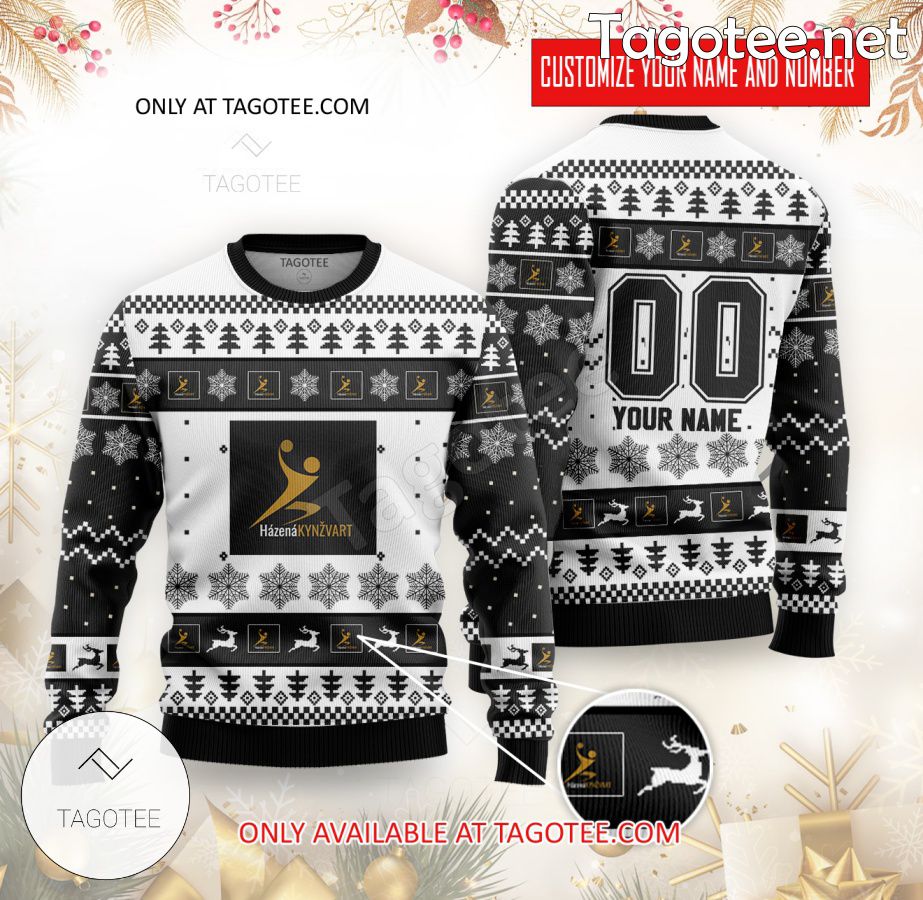 Hazena Kynzvart Handball Custom Ugly Christmas Sweater - BiShop