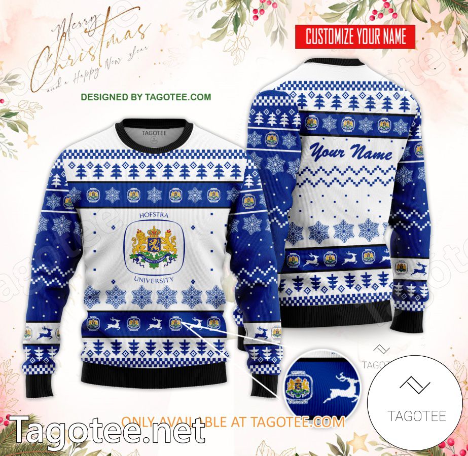 Hofstra University Custom Ugly Christmas Sweater - EmonShop