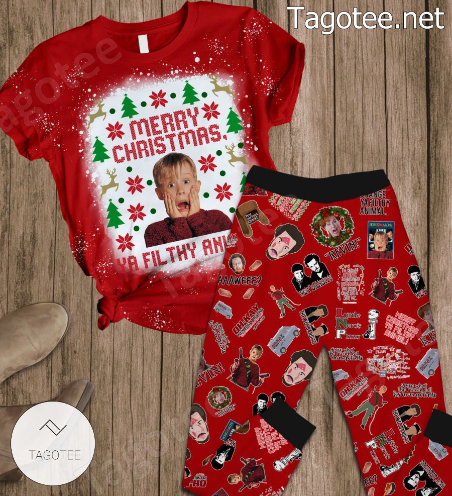 Home Alone Merry Christmas Ya Filthy Animal Pajamas Set a