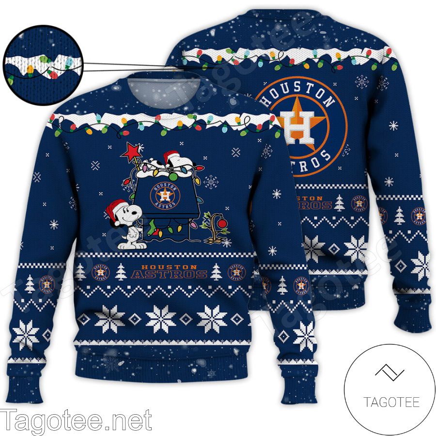 Houston Astros Snoopy MLB Ugly Christmas Sweater