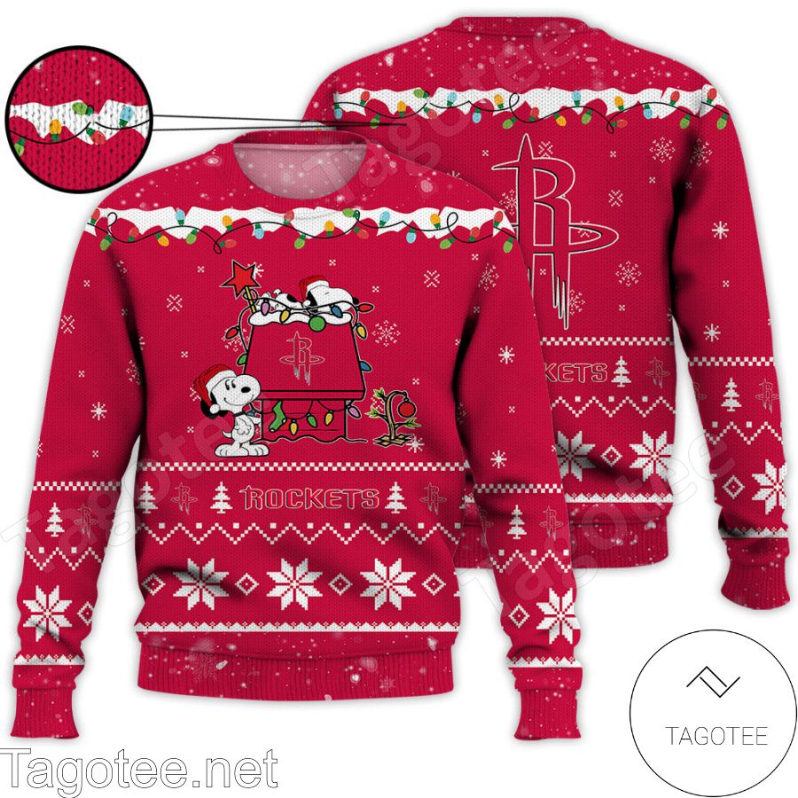 Houston Rockets Snoopy NBA Ugly Christmas Sweater