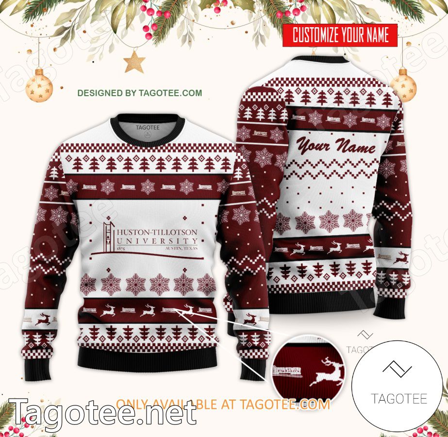 Huston-Tillotson University Custom Ugly Christmas Sweater - BiShop